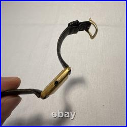 Vintage Catena 18K Gold 315 Swiss ElectroPlated Tank Watch FOR PARTS or REPAIR