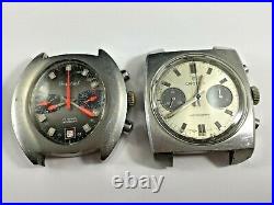 Vintage Chronograph Watch Lot, For Parts or Repair, Valjoux, Landeron, Etc
