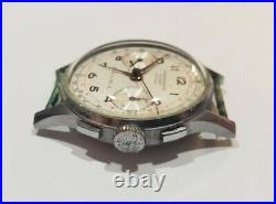 Vintage Chronographe Suisse 17 Rubis Palma Wrist Watch For Parts Or Repair