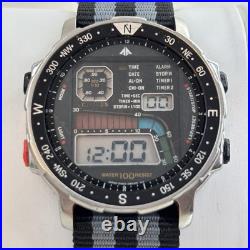 Vintage Citizen Men D060-086953 Quartz Digital Windsurfer FOR PARTS OR REPAIR