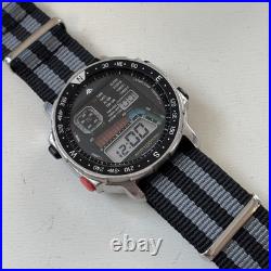 Vintage Citizen Men D060-086953 Quartz Digital Windsurfer FOR PARTS OR REPAIR