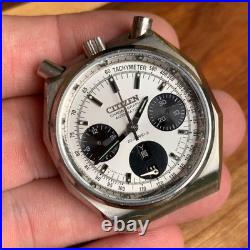 Vintage Citizen Panda Bullhead Chronograph 67-9356 Stainless Steel Parts Repair