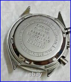 Vintage Citizen Speedy Chronograph 67 9313 case back Bezel. PARTS REPAIR PROJECT