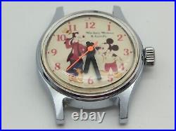 Vintage Citizens qq q&q Disney Mickey Mouse Goofy watch- FOR PARTS REPAIR