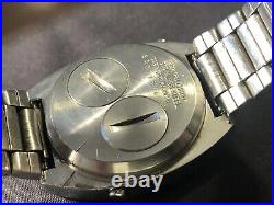 Vintage Computer Chron LED watch stainless steel New Battery parts or repair