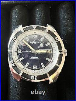 Vintage Cordura Sicura Sea-Gull Day-Date Diver withBlue Dial, FOR PARTS/REPAIR