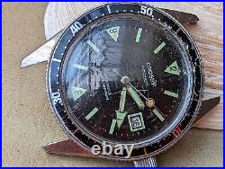 Vintage Crosby 20 ATM All SS French Skin Diver Watch withLugholes FOR PARTS/REPAIR