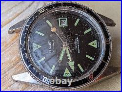 Vintage Crosby 20 ATM All SS French Skin Diver Watch withLugholes FOR PARTS/REPAIR