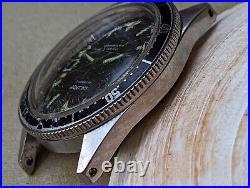 Vintage Crosby 20 ATM All SS French Skin Diver Watch withLugholes FOR PARTS/REPAIR