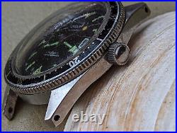 Vintage Crosby 20 ATM All SS French Skin Diver Watch withLugholes FOR PARTS/REPAIR