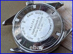 Vintage Crosby 20 ATM All SS French Skin Diver Watch withLugholes FOR PARTS/REPAIR