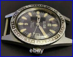 Vintage De Ville Sport Diver watch 37.5mm case for parts or repair AS IS