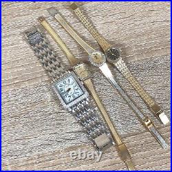 Vintage Diamond Accent Bezel Womens Cocktail Watches for Parts or Repair Only