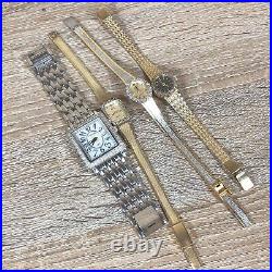 Vintage Diamond Accent Bezel Womens Cocktail Watches for Parts or Repair Only