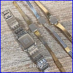 Vintage Diamond Accent Bezel Womens Cocktail Watches for Parts or Repair Only