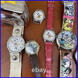 Vintage Disney Watches Mickey/Minnie Mouse Watch Repair or Parts Lot