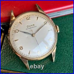 Vintage Doxa Antimagnetique Large Case Gold Tone Wristwatch Runs PARTS / REPAIR