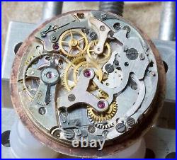 Vintage Egona 1940s/50s chronograph watch movement with dial for parts or repair