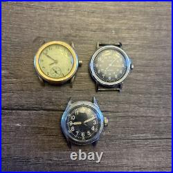 Vintage Elgin FSSC 88-W-800 Military Watch Plus 2 Others Parts Or Repair