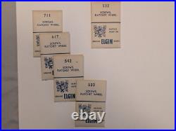 Vintage Elgin wristwatch repair LOT + vtg Elgin drawer 286 parts Vintage Elgin wristwatch repair LOT + vtg Elgin drawer 286 parts