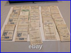 Vintage Elgin wristwatch repair LOT + vtg Elgin drawer 286 parts Vintage Elgin wristwatch repair LOT + vtg Elgin drawer 286 parts