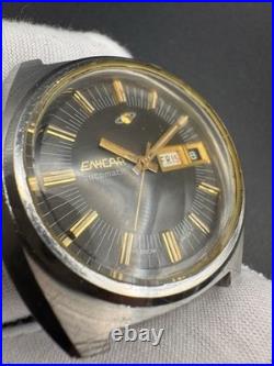 Vintage Enicar Automatic Watch AR167 Black Fumé Dial Parts / Repair