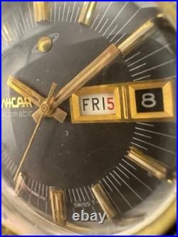 Vintage Enicar Automatic Watch AR167 Black Fumé Dial Parts / Repair
