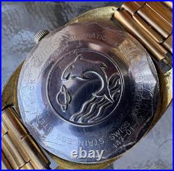 Vintage Enicar Ocean Pearl Automatic Day Date Watch For Parts Repair