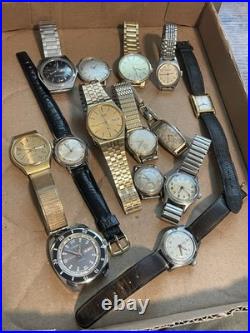 Vintage Estate Men's Watch Lot For Parts Repair -Read Description