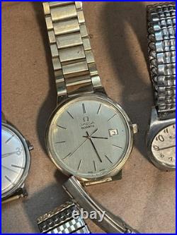 Vintage Estate Men's Watch Lot For Parts Repair -Read Description