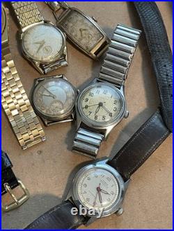 Vintage Estate Men's Watch Lot For Parts Repair -Read Description
