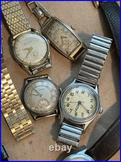 Vintage Estate Men's Watch Lot For Parts Repair -Read Description