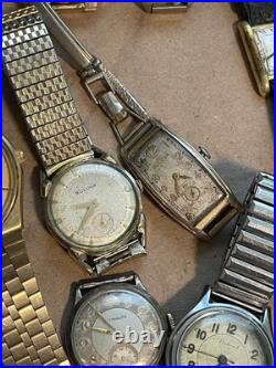 Vintage Estate Men's Watch Lot For Parts Repair -Read Description