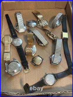 Vintage Estate Men's Watch Lot For Parts Repair -Read Description