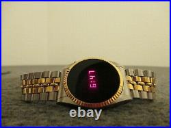 Vintage Fairchild Red Led Mens Digital Watch Swiss Stainless-parts/repair C Info