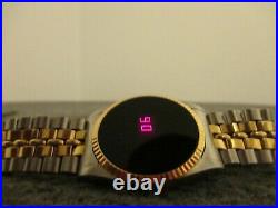 Vintage Fairchild Red Led Mens Digital Watch Swiss Stainless-parts/repair C Info