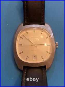 Vintage Garrard Automatic 21J Sterling Watch For Repair Or Parts