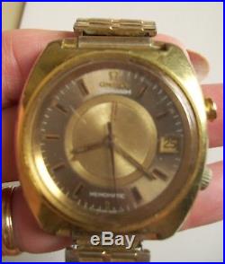 Vintage Gold Plated 1970s OMEGA Seamaster Memomatic Watch -for parts or repair