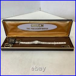 Vintage Gruen 10k Gold Fill Watch withBox UNTESTED AS-IS PARTS OR REPAIR