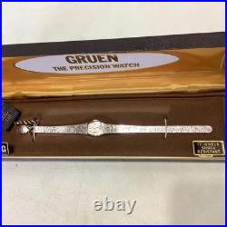Vintage Gruen 10k Gold Fill Watch withBox UNTESTED AS-IS PARTS OR REPAIR