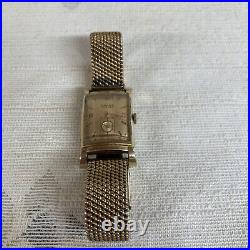 Vintage Gruen Curvex Precision 10k Gold Filled Watch PARTS OR REPAIR