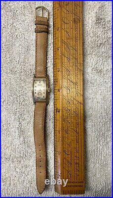 Vintage Gruen Curvex Precision Watch Gold FOR PARTS OR REPAIR