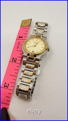 Vintage Gucci 9000L Two Tone Swiss Quartz Watch Ladies Parts/Repair No Battery
