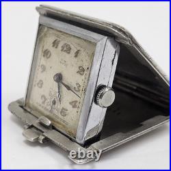 Vintage H. W. Geneve Mini Travel Folding Watch/Pendant Case 36mm Parts/Repair