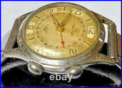 Vintage HELBROS BREVET 233 Alarm Manual Wind Men's Watch Parts Repairs