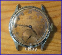 Vintage Hand-winding wrist watch Omega 1939-43 Swiss Made for parts or repair