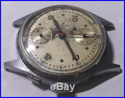 Vintage Helbros Men's Chronograph Watch Mechanical Parts/Repair 35mm Wind Up
