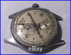 Vintage Helbros Men's Chronograph Watch Mechanical Parts/Repair 35mm Wind Up