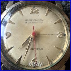 Vintage Huguenin 18J Automatic Watch-Untested-Parts/Repair