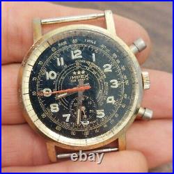 Vintage IMPEX De Luxe Mechanical Chronograph Tachymeter Watch Rare Parts/Repair